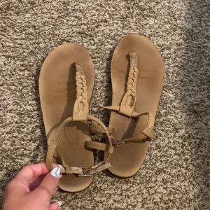 Rainbow sandals barely worn in